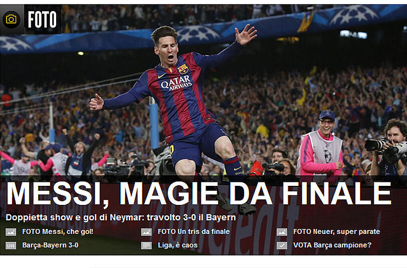 Corrieredellosport.it "Messi, eine Magie von Finale"