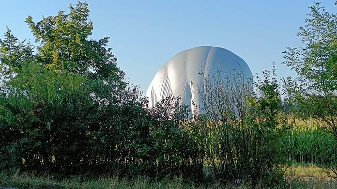 Der abgestürzte Ballon in Haar.