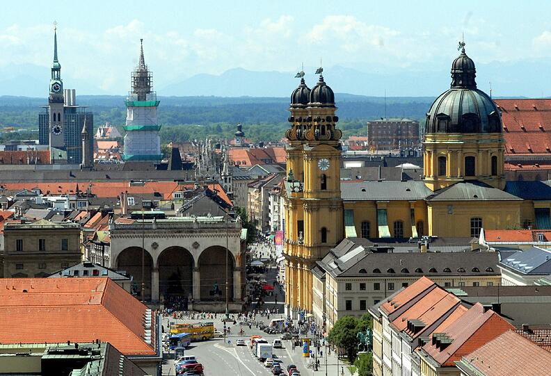 Die Altstadt mit Blick auf den Odeonsplatz