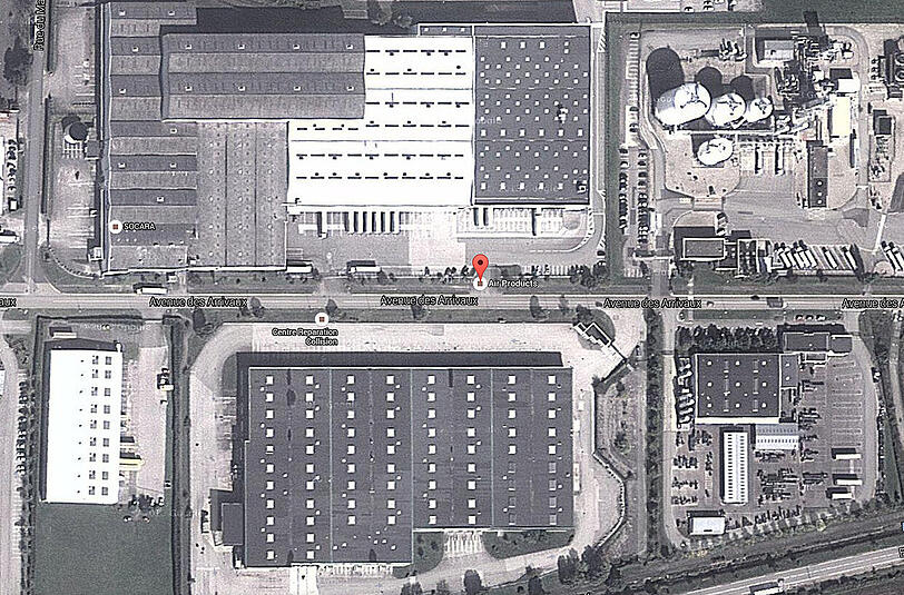 In diesem Industriegebiet befindet sich die Fabrik.