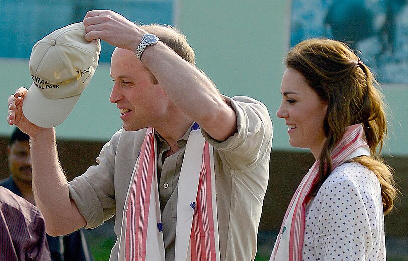 Kate und William bei ihrer Safari im Kaziranga-Nationalpark.