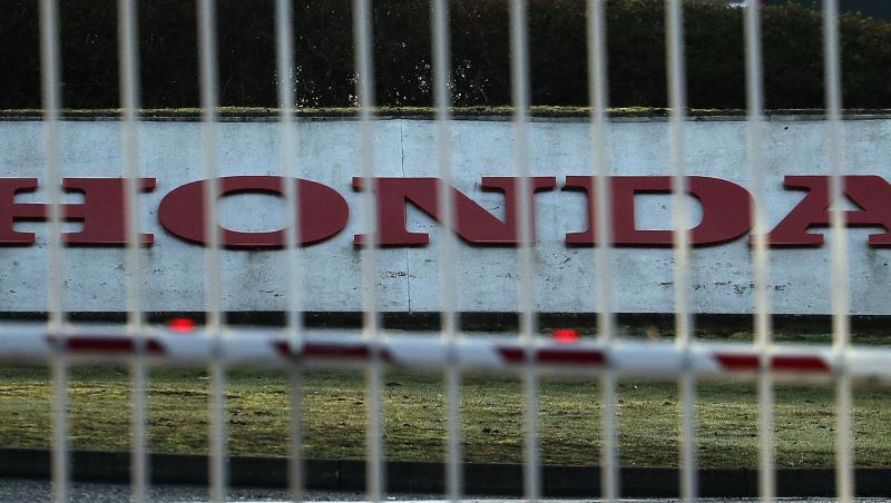 Der geschlossene Eingang des Honda-Werks in Swindon: Der japanische Autobauer Honda schließt sein Werk in Großbritannien. Der geschlossene Eingang des Honda-Werks in Swindon: Der japanische Autobauer Honda schließt sein Werk in Großbritannien.