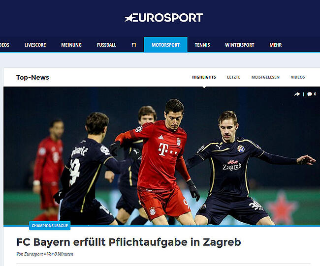 Für eurosport.com haben die Bayern ihre Pflichtaufgabe erfüllt.
