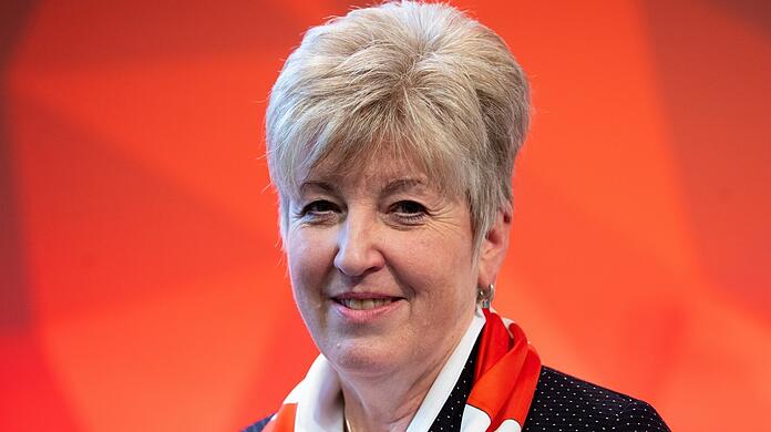 Angelika Schorer auf der Landesversammlung - seit Sonntag ist sie die neue BRK-Präsidentin.