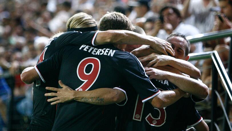 Die Bayern und der Jubel zum Auftakt der Champions League. Die Bayern und der Jubel zum Auftakt der Champions League.