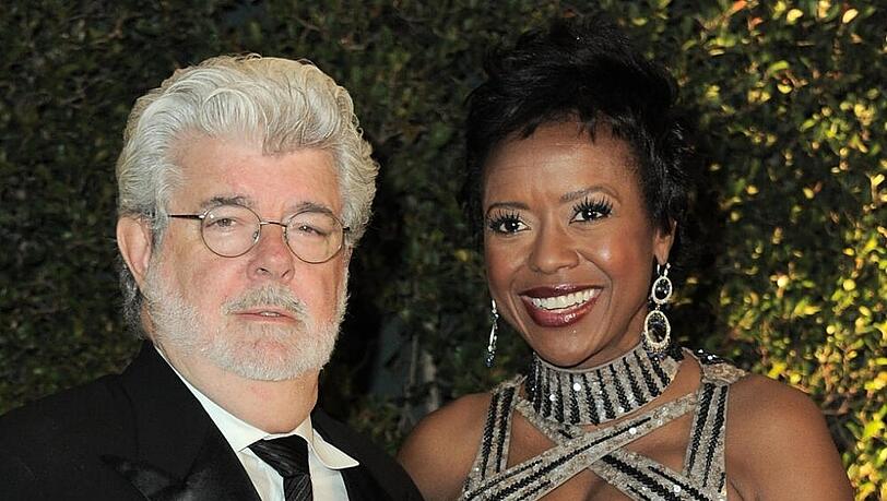 George Lucas (r.) mit seiner Frau Mellody Hobson George Lucas (r.) mit seiner Frau Mellody Hobson