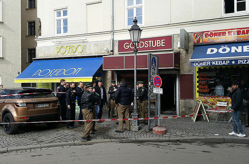 Der Juwelier "Goldstube" am Viktualienmarkt wurde am 29.01.2016 überfallen.