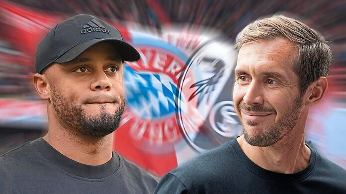 Duell am Sonntag: Bayern-Trainer Vincent Kompany (l.) und Freiburgs-Coach Julian Schuster.