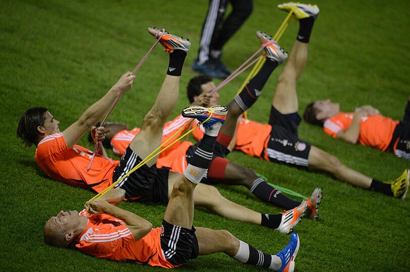 Der FC Bayern am dritten Trainingstag in Doha.