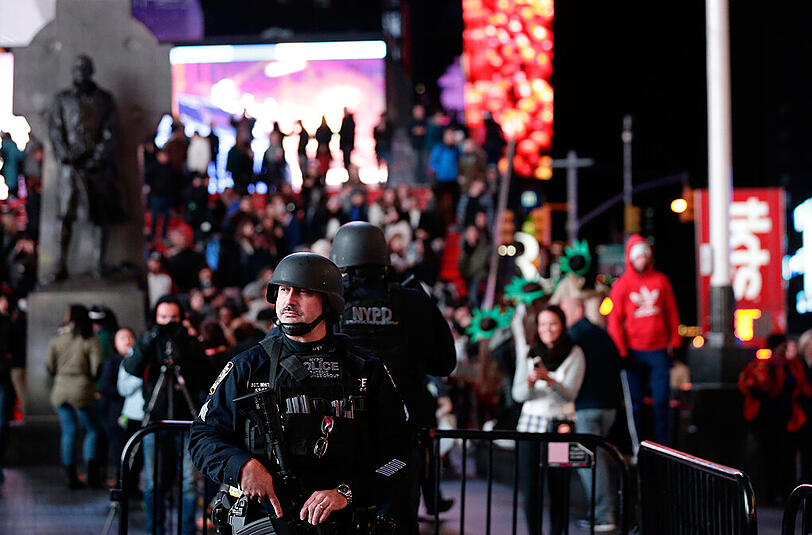 Nach dem Terror in Paris:  Polizeipräsenz in New York.