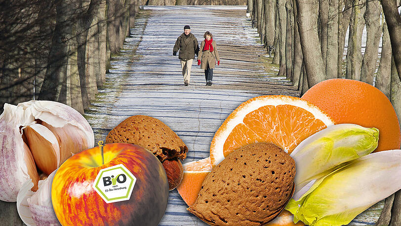 Ausgedehnte Winterspaziergänge und die richtigen Lebensmittel können die Abwehrkräfte jetzt, in der kalten Jahreszeit, entscheidend stärken.