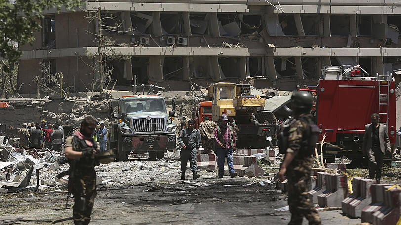 Nach dem barbarischen Anschlag von Kabul: Sicherheitskräfte im Einsatz.