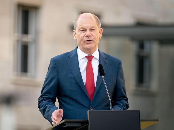 Bundesfinanzminister Olaf Scholz hält eine Rede. Foto: Kay Nietfeld/dpa/Archivbild