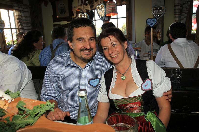 Georg Hackl mit Freundin Gisela Seidel