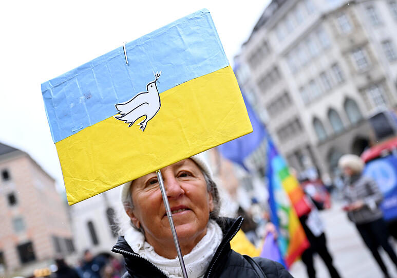 Bilder vom Ostermarsch am Samstag in München.