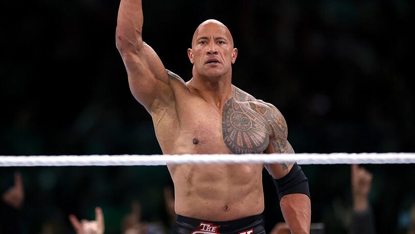 Dwayne "The Rock" Johnson im Ring von WrestleMania XL.