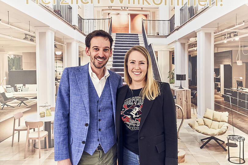 Die Geschäftsführer Matthias Böhmler und Anna Weber. Sie ist die erste Frau in der Chefetage.