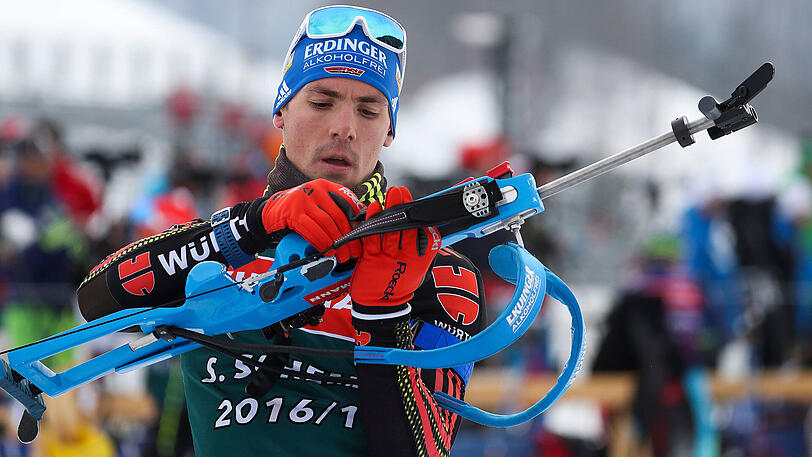 Ein Viertel der deutschen Biathlon-Mixed-Staffel: Simon Schempp.