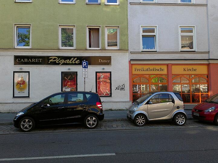 Interessante Nachbarn: Ein Foto aus der Thalkirchner Straße.