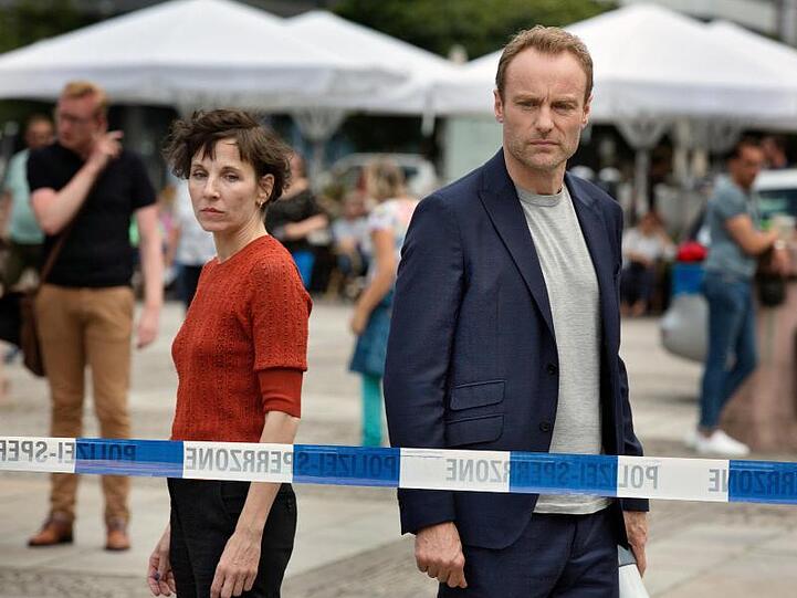 Die Kommissare Rubin (Meret Becker) und Karow (Mark Waschke) ermitteln in der historischen Mitte Berlins.