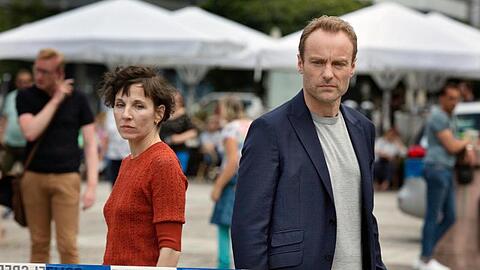 Die Kommissare Rubin (Meret Becker) und Karow (Mark Waschke) ermitteln in der historischen Mitte Berlins.