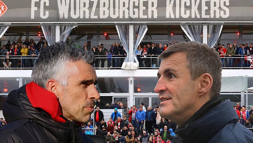 Ein Ex-Löwe und Ex-Roter empfängt die Blauen: Würzburgs Trainer Danny Schwarz (l.) und Michael Köllner.