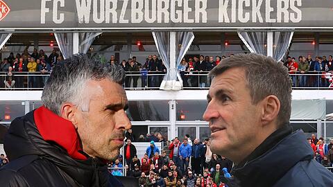 Ein Ex-Löwe und Ex-Roter empfängt die Blauen: Würzburgs Trainer Danny Schwarz (l.) und Michael Köllner.