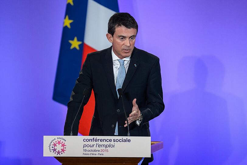 Frankreichs Premierminister Manuel Valls: "Ein weiteres Mal ein terroristisches Projekt verhindert."