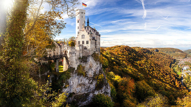 Der Blick von Schloss Lichtenstein ist unbezahlbar