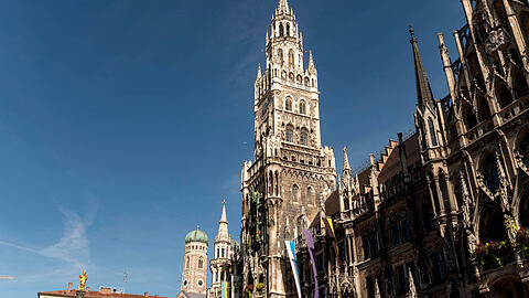 Ein Blick auf M&uuml;nchens Neues Rathaus.