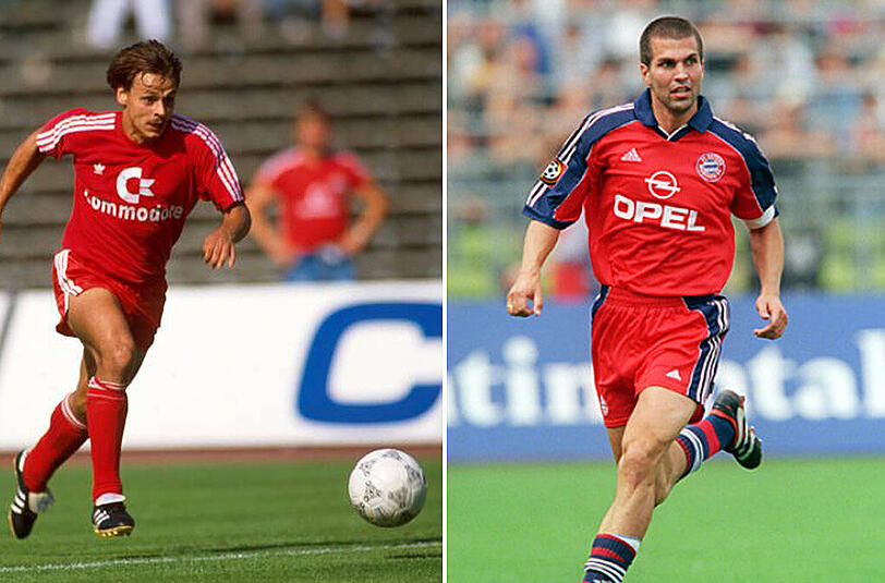 Olaf Thon (links) und Markus Babbel lassen sich das All-Start-Match gegen Manchester United nicht entgehen.