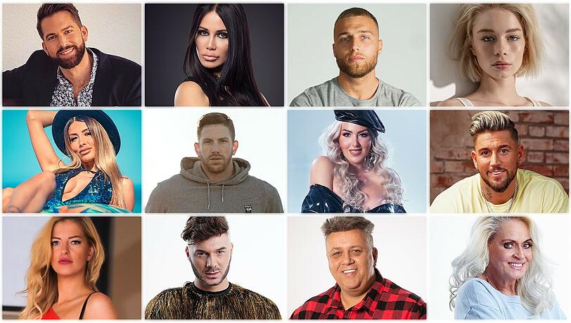 Die diesjährigen zwölf Kandidaten aus der Dschungelshow.