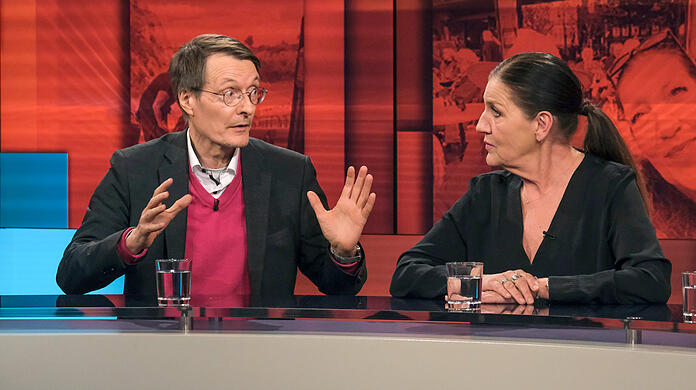 Im Streit-Gespräch: Gesundheitsminister Karl Lauterbach und Katy Karrenbauer