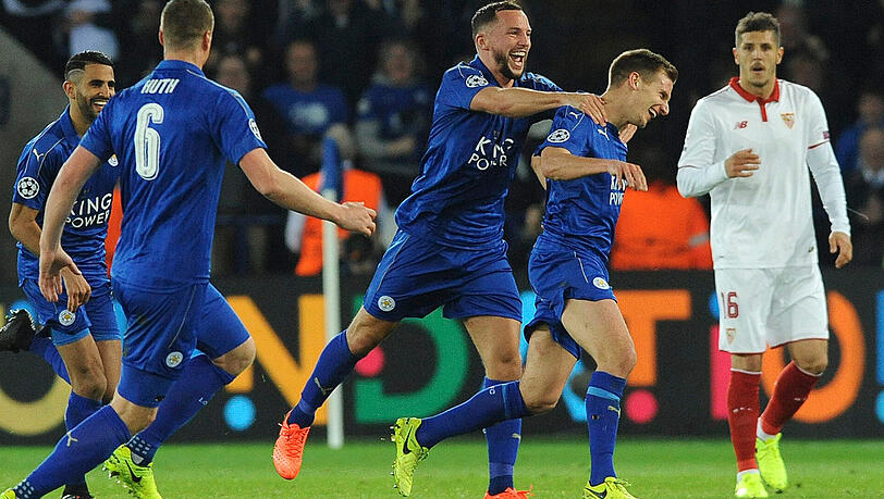 Leicester City hat im Viertelfinal-Rückspiel der Champions League 2:0 gegen den FC Sevilla gewonnen. Leicester City hat im Viertelfinal-Rückspiel der Champions League 2:0 gegen den FC Sevilla gewonnen.