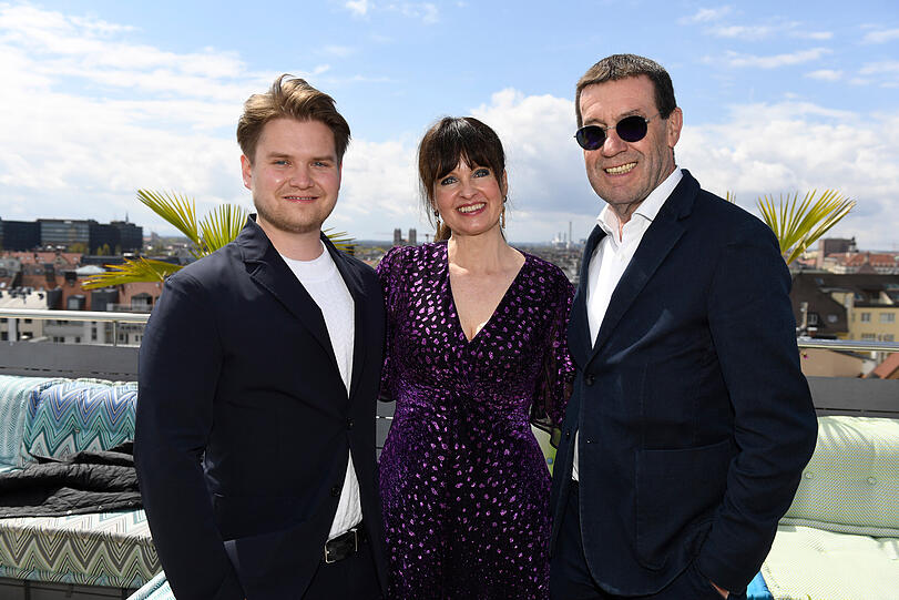 Josef Eder, Gastgeberin Dr. Sonja Lechner und Willi Bonke