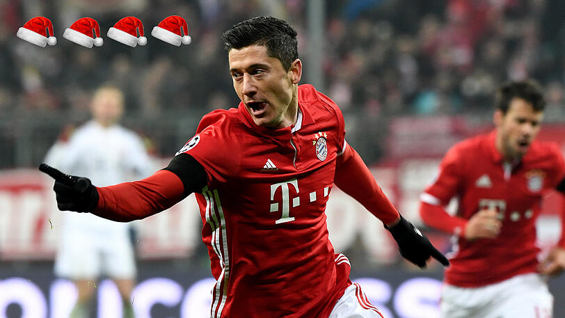Robert Lewandowski - vier Mützen: 20 Mal traf der Pole in 24 Partien, eine beeindruckende Quote. Noch wichtiger aber für die Bayern: Der umworbene Stürmer verlängerte seinen Vertrag bis 2021. Für immer Bayern? Gut möglich!