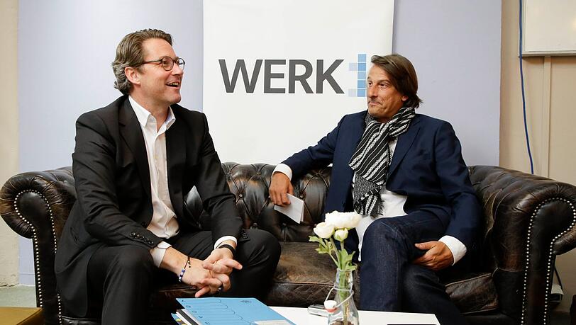 Andreas Scheuer (l.) und AZ-Redakteur Clemens Hagen im Gespräch. Andreas Scheuer (l.) und AZ-Redakteur Clemens Hagen im Gespräch.