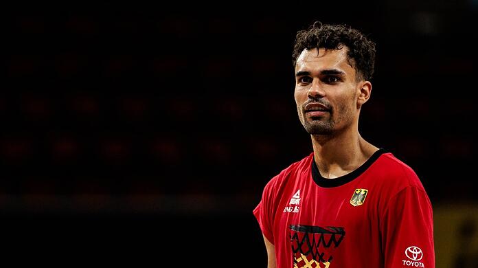 Oscar da Silva beim DBB-Training im Münchner BMW Park, der künftig seine Heimspielstätte mit den bayern-Basketballern ist.