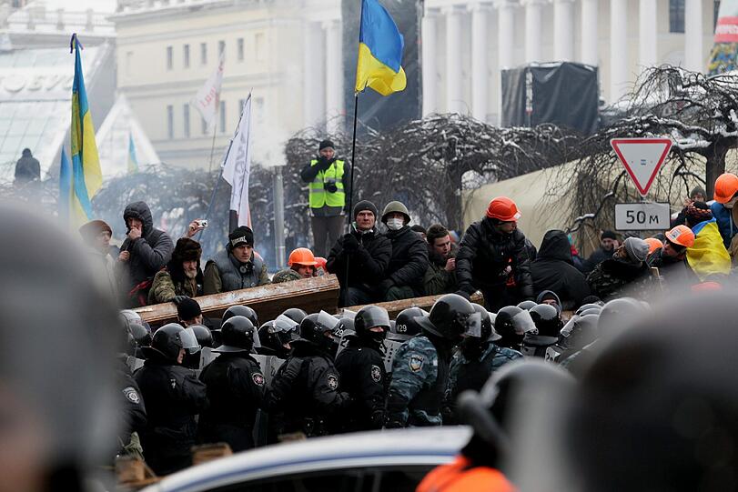 Bilder von den Protesten in der Ukraine. Die Gewalt der Regierung wird von Tag zu Tag härter.