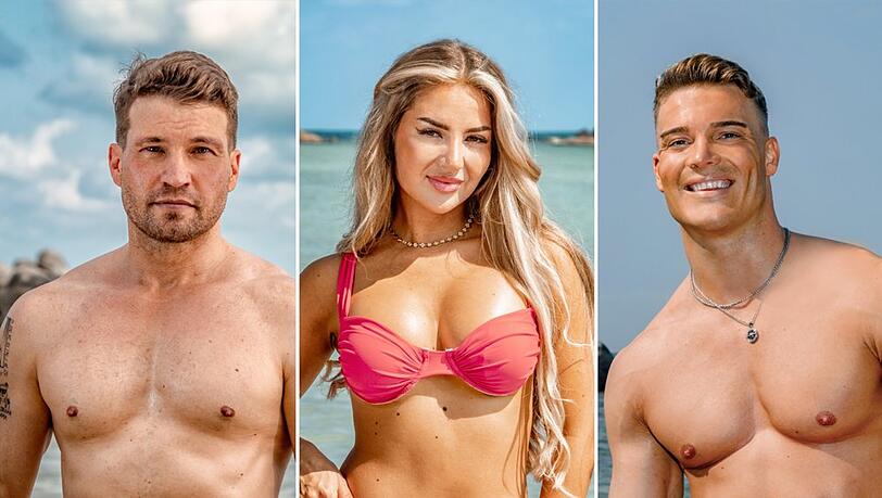 Ra&uacute;l (li.), Emma und Marwin geh&ouml;ren zur sechsten Staffel "Are You The One? Realitystars in Love".