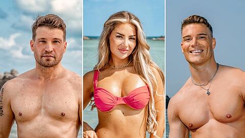 Ra&uacute;l (li.), Emma und Marwin geh&ouml;ren zur sechsten Staffel "Are You The One? Realitystars in Love".