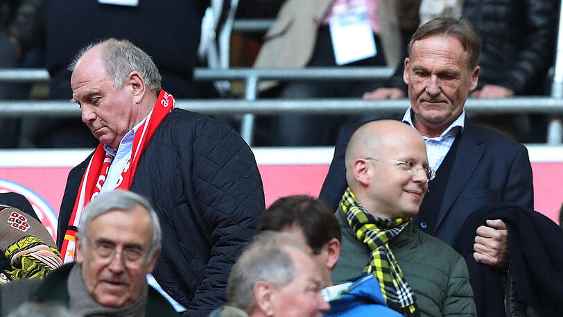 Kontrahenten in der Bundesliga: Bayern-Boss Uli Hoeneß  (li.)  und Hans-Joachim Watzke, Geschäftsführer von Borussia Dortmund.