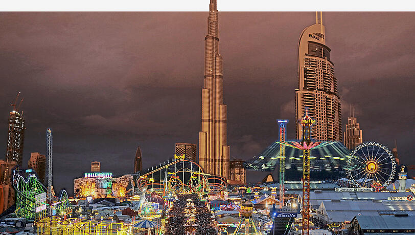 Wiesn in Dubai? So könnte sie ausschauen. Bei der Werbung muss der Veranstalter aber aufpassen.