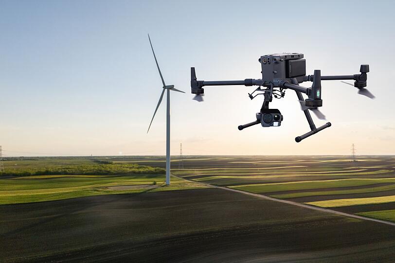 Vielfältiger Einsatz: Industriedrohnen werden genutzt, um Windkraftanlagen zu inspizieren. Aber Infrastruktur kann auch ausspioniert werden. Vielfältiger Einsatz: Industriedrohnen werden genutzt, um Windkraftanlagen zu inspizieren. Aber Infrastruktur kann auch ausspioniert werden.