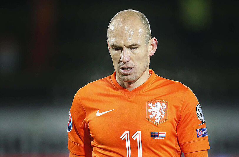 Trifft am 17. November in Hannover auf Deutschland und einige Mitspieler des FC Bayern. Hollands Flügelflitzer, Arjen Robben.