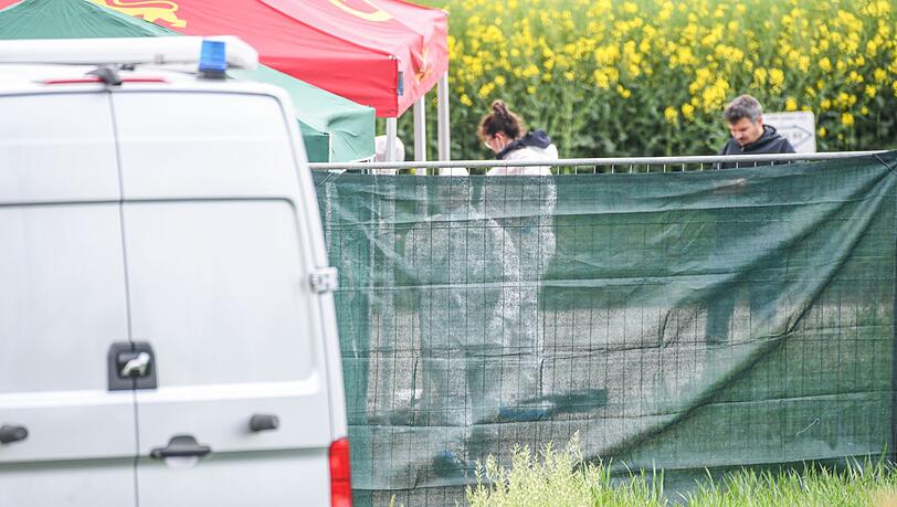 Der Leichenfundort wurde gro&szlig;r&auml;umig abgesperrt.