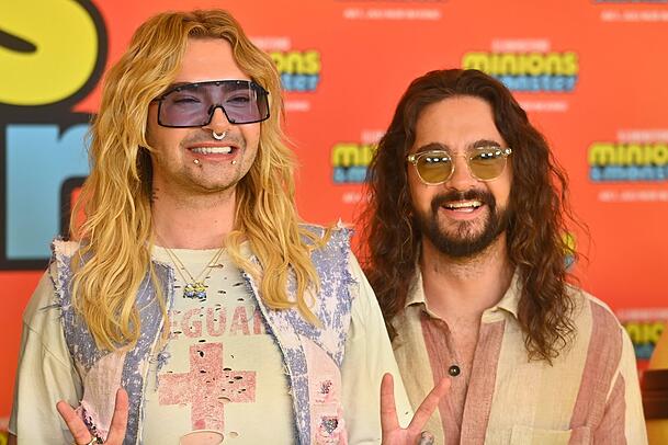 Bill und Tom Kaulitz bei der Deutschlandpremiere von &bdquo;Minions und Monster&ldquo;.