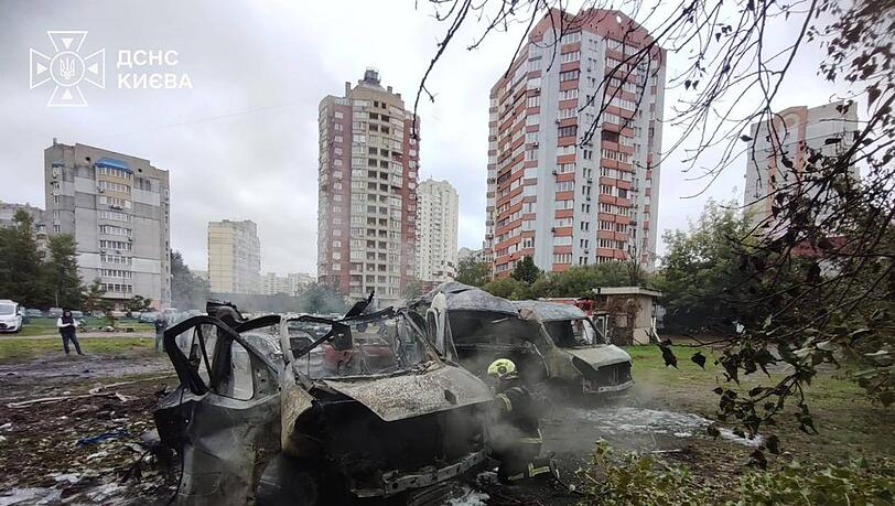 Jeden Tag schlagen in Kiew russische Kampfdrohnen ein.