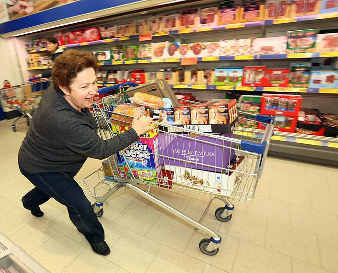 Power-Shopping bei Lidl.