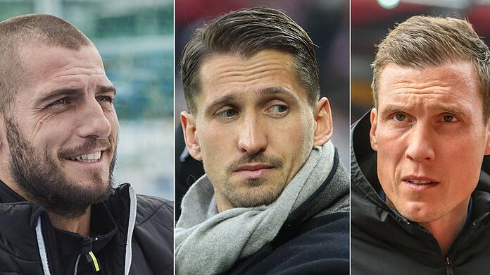 Das neue Experten-Trio bei Sky: Mladen Petric, René Adler und Hannes Wolf (v.l.n.r.)